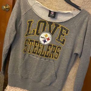 Steelers hoodie.